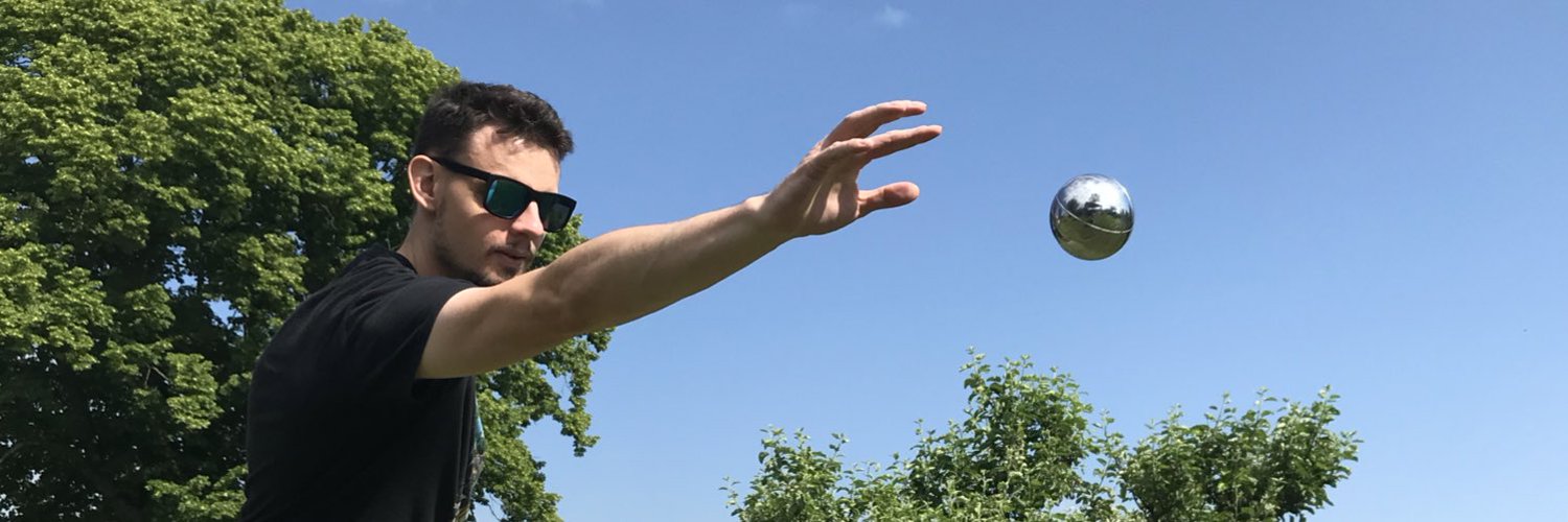 David Vodrážka playing petanque